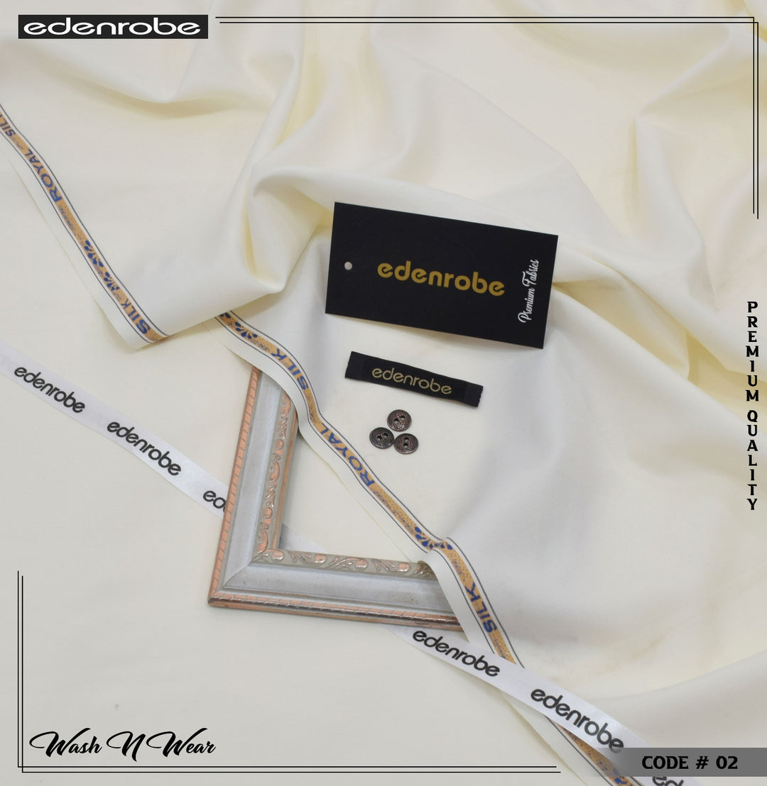 Royal Silk Edenrobe Premium Wash & Wear 4 season Suit Cream