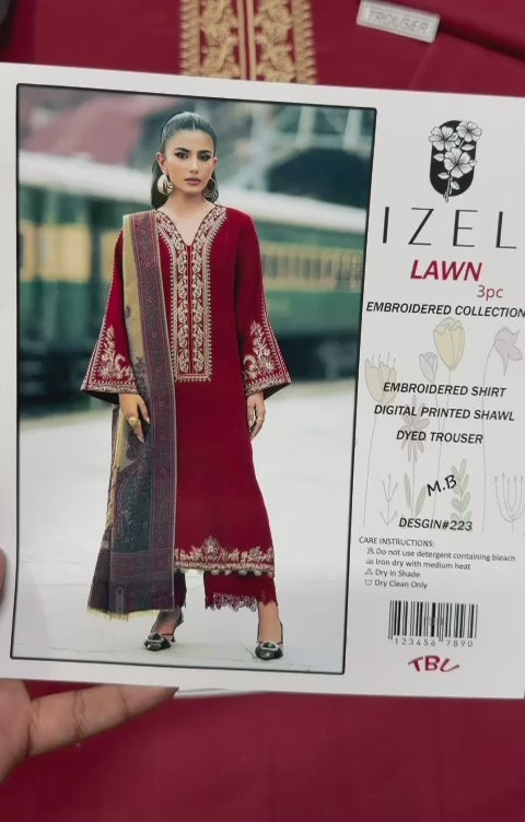 Summer Lawn Embroidery 3pcs Collection AYL3-10739