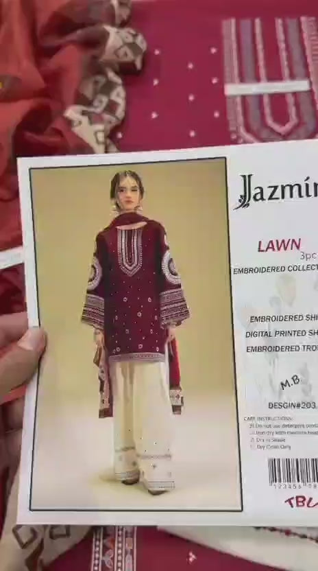 Summer Lawn Embroidery 3pcs Collection AYL3-10711