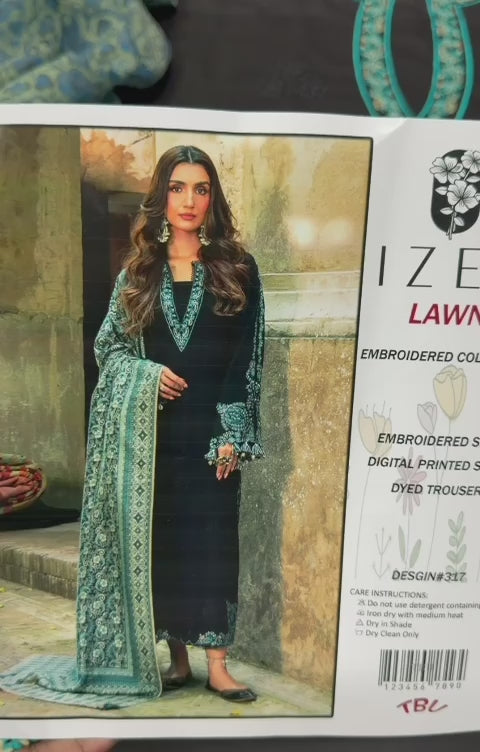 Summer Lawn Embroidery 3pcs Collection AYL3-10740