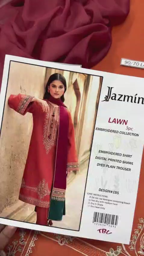 Summer Lawn 3pcs Embroidery Collection AYL3-11011