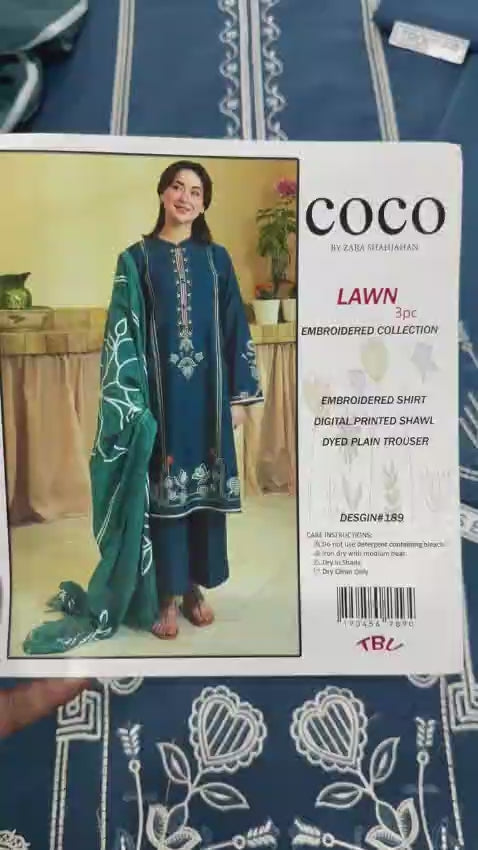 Summer Lawn 3pcs Embroidery Collection AYL3-11013