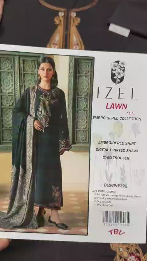 Summer Lawn 3pcs Embroidery Collection AYL3-11015