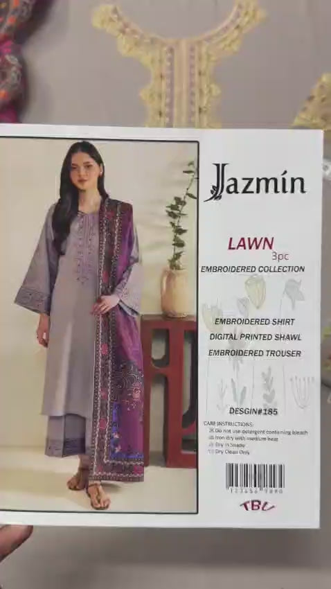 Summer Lawn 3pcs Embroidery Collection AYL3-11009