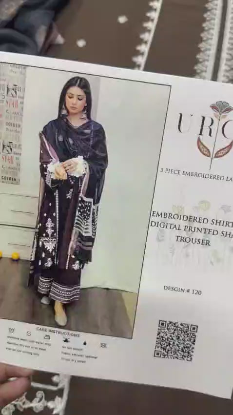 Summer Lawn 3pcs Embroidery Collection AYL3-11030
