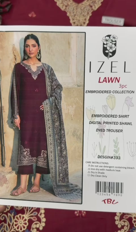 Summer Lawn Embroidery 3pcs Collection AYL3-10738