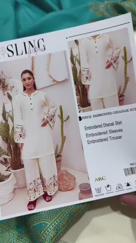 AISLING Embroidered Dhanak Fency 3pcs Vol 0102