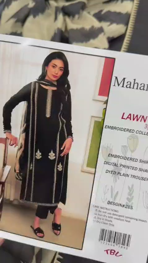 Summer Lawn 3pcs Embroidery Collection AYL3-11008