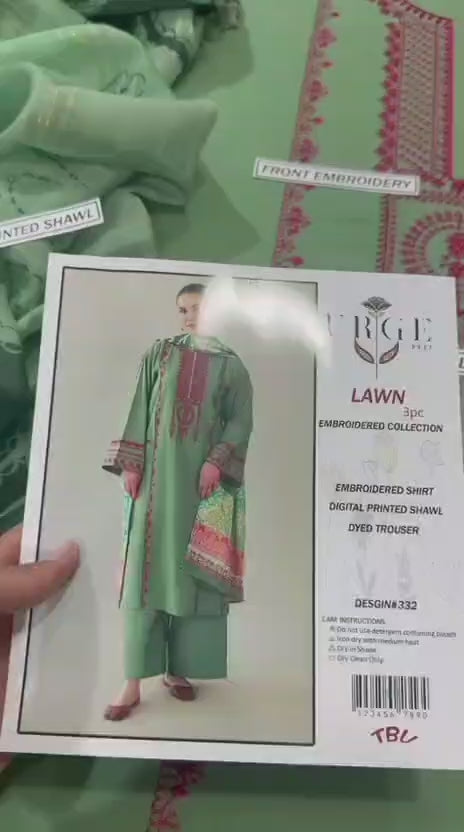 Summer Lawn 3pcs Embroidery Collection AYL3-11024