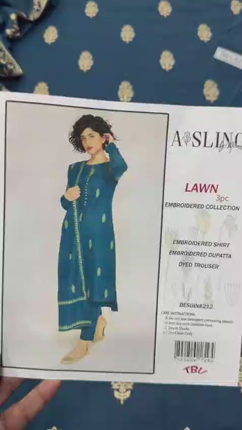 Summer Lawn 3pcs Embroidery Collection AYL3-11006