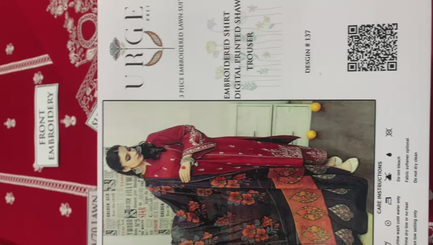 Summer Lawn 3pcs Embroidery Collection AYL3-11017