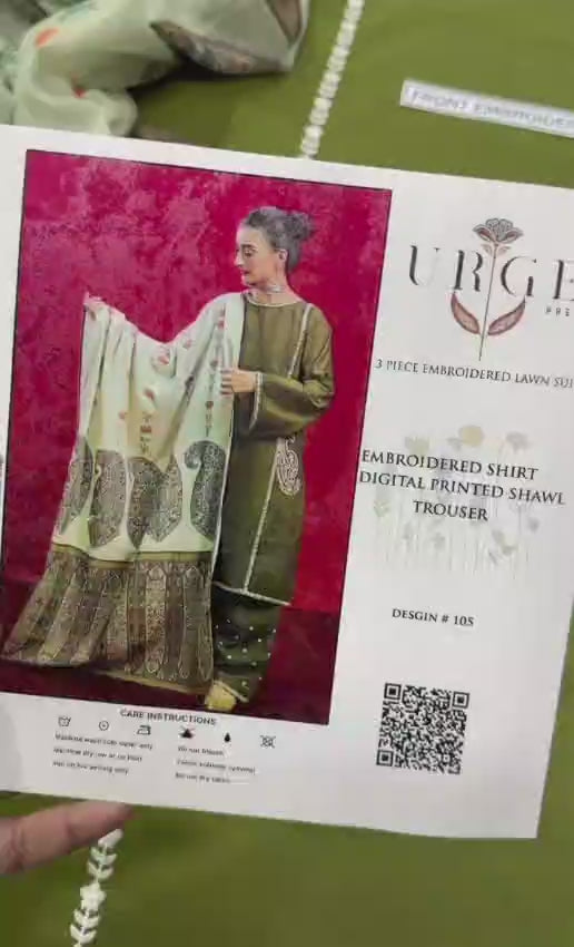 Summer Lawn 3pcs Embroidery Collection AYL3-11021