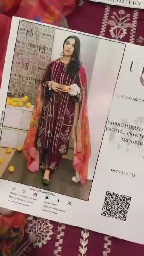 Summer Lawn Embroidery 3pcs Collection AYL3-10724