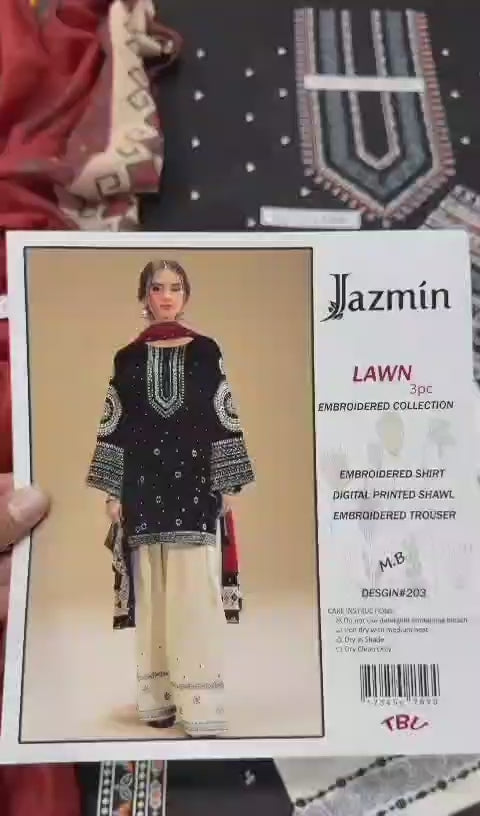 Summer Lawn Embroidery 3pcs Collection AYL3-10712