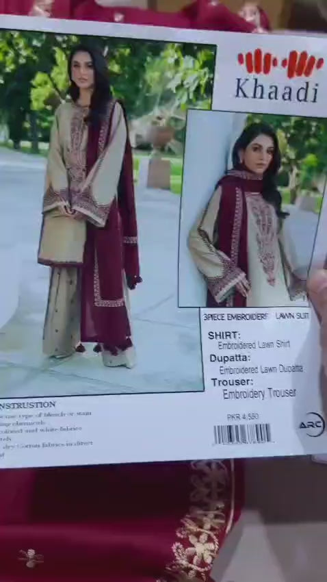 Summer Lawn Embroidery 3pcs Collection AYL3-10726