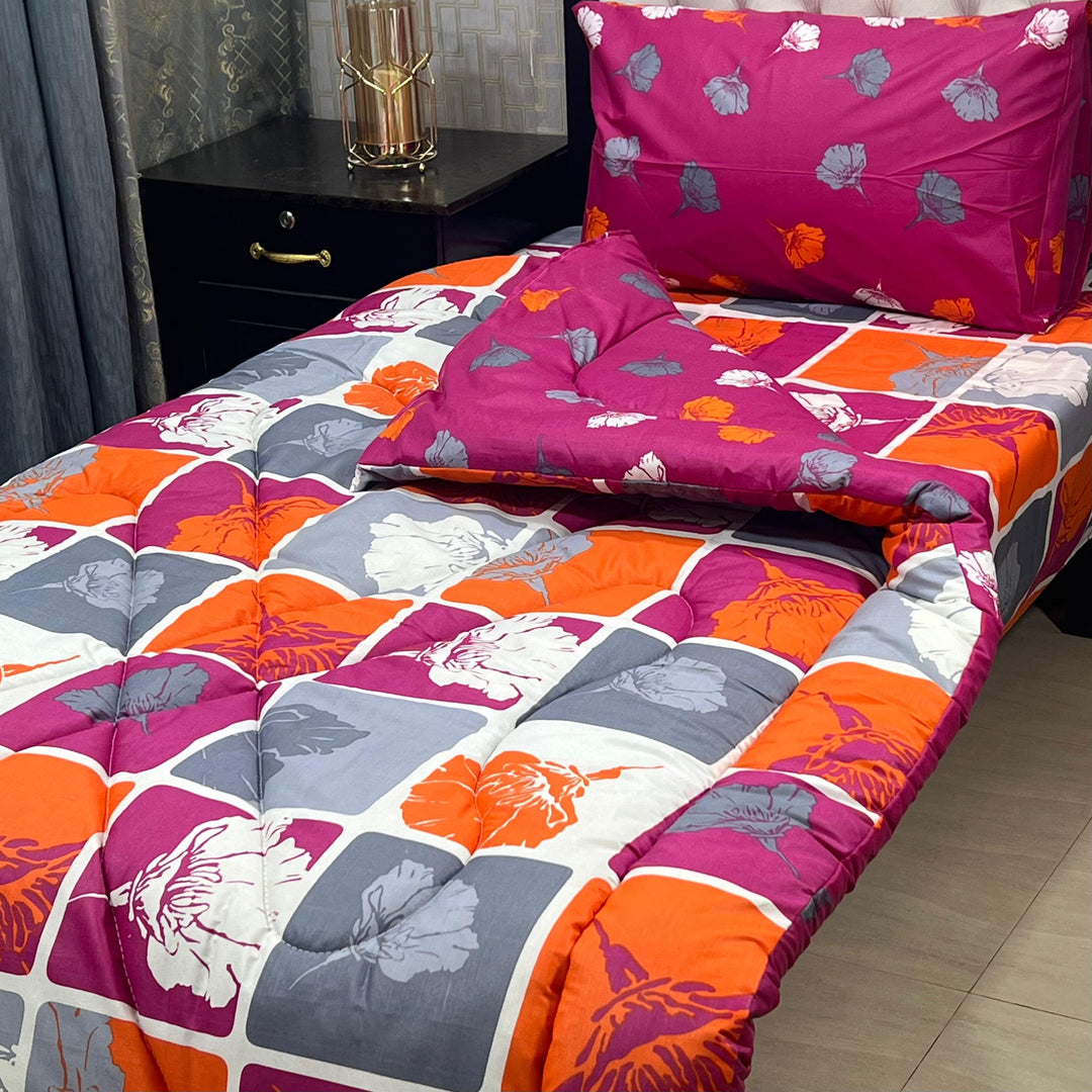 Single Bed Razai Set 3pcs AYRZS-00120