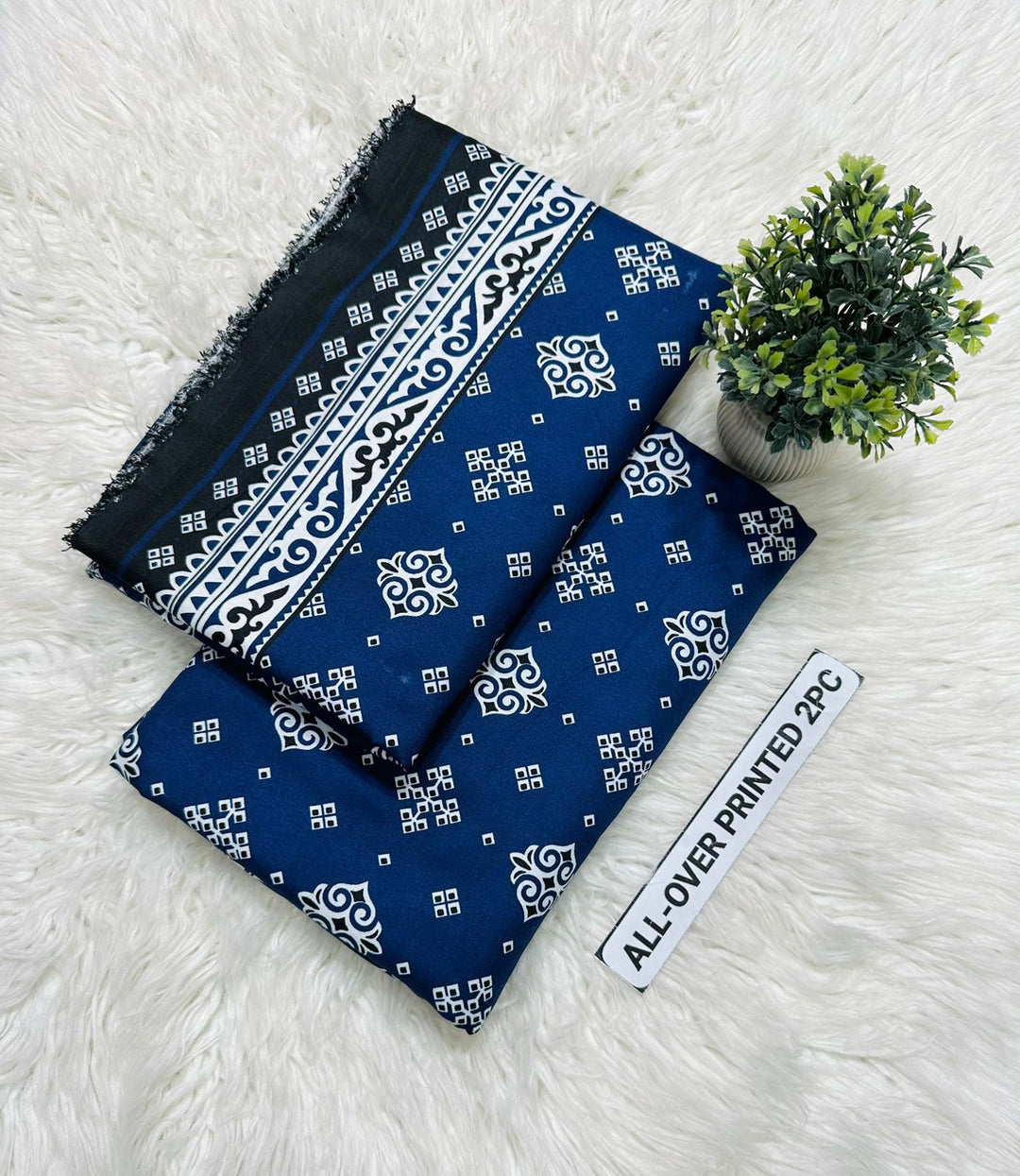 Summer Cotton All over 2pcs Premium Blue Taj