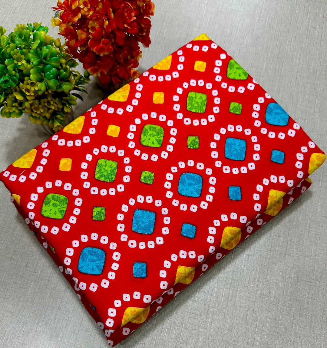 Summer Cotton All over 2pcs Premium Special Red chunri