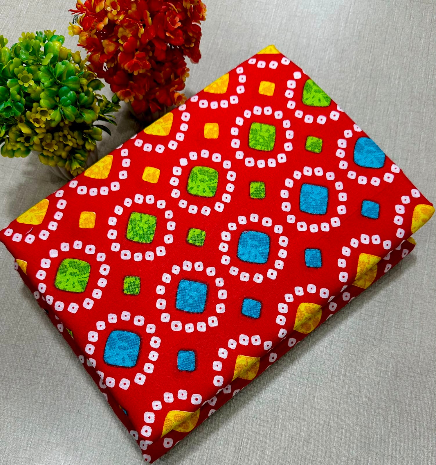 Summer Cotton All over 2pcs Premium Special Red chunri