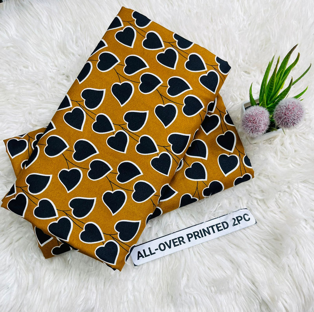 Summer Cotton All over 2pcs Premium Copper Black Hearts