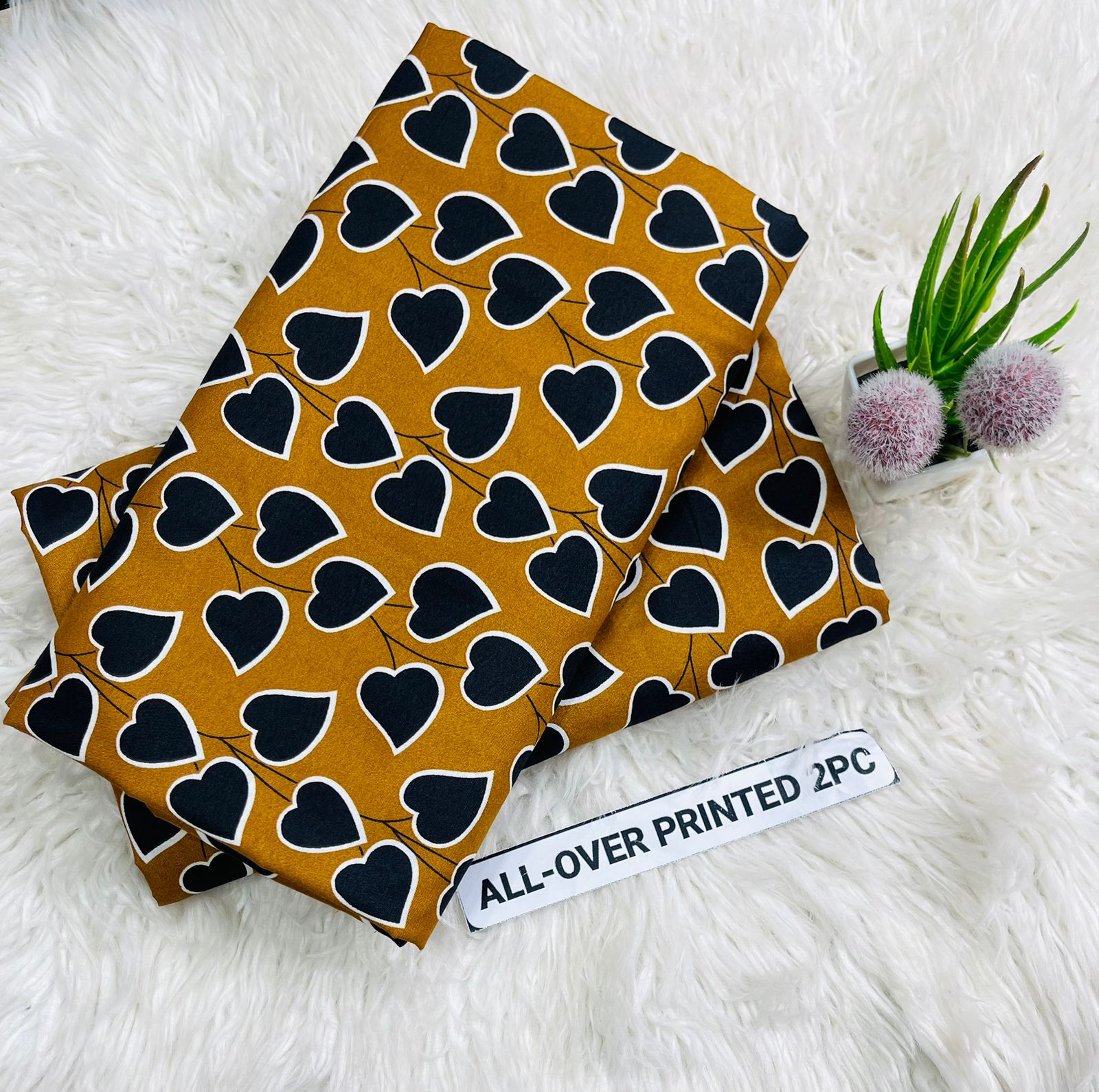 Summer Cotton All over 2pcs Premium Copper Black Hearts