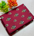 Summer Cotton All over 2pcs Premium Suit Meroon Mix SM jhumka