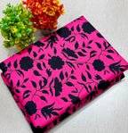 Summer Cotton All over 2pcs Premium Pink Black Floral Full