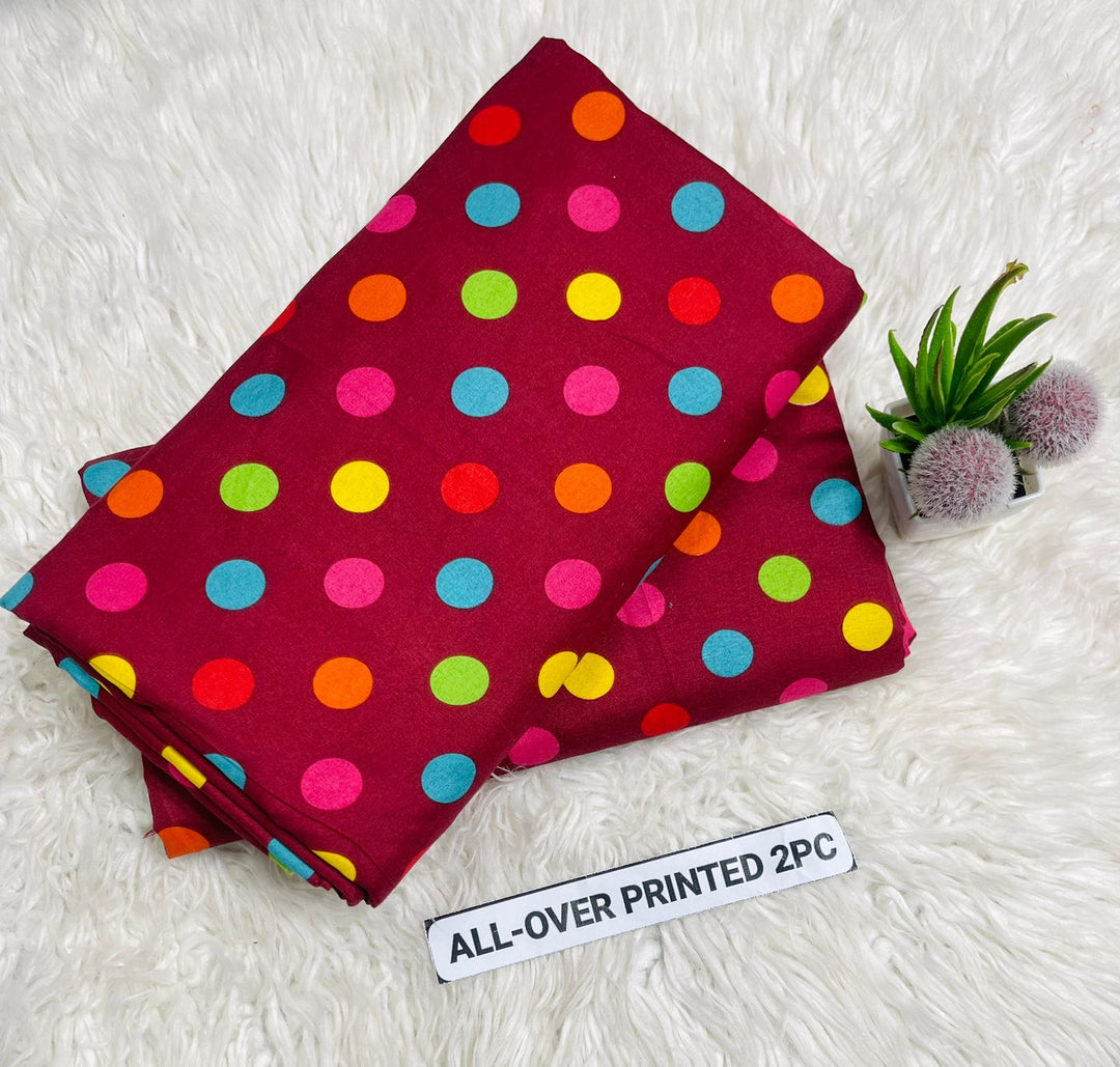 Summer Cotton All over 2pcs Premium Meroon Choco