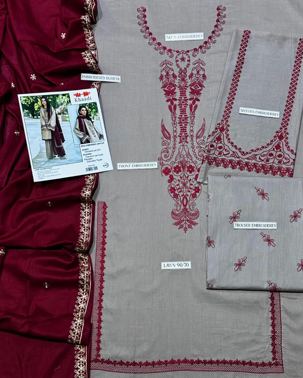 Summer Lawn Embroidery 3pcs Collection AYL3-10726