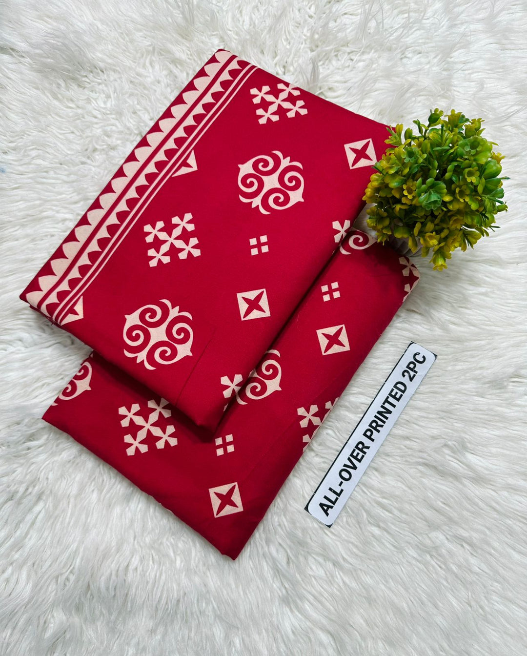 Summer Cotton All over 2pcs Premium Red Taj NW