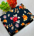 Summer Cotton All over 2pcs Premium Suit Black Red Rose Floral