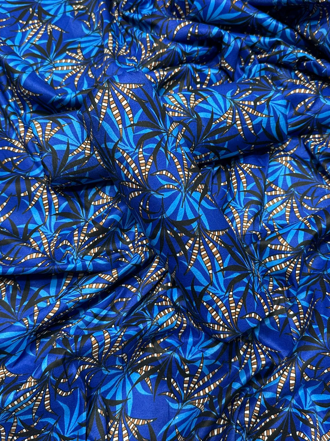 Micro Polo Cotton 2pcs Suit Blue White SL Leaf