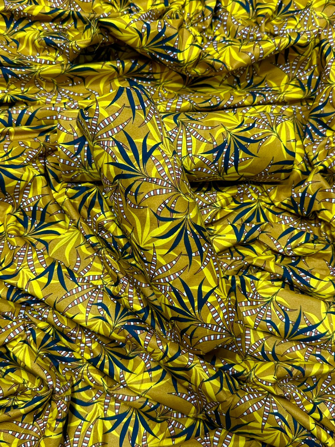 Micro Polo Cotton 2pcs Suit Yellow White SL Leaf