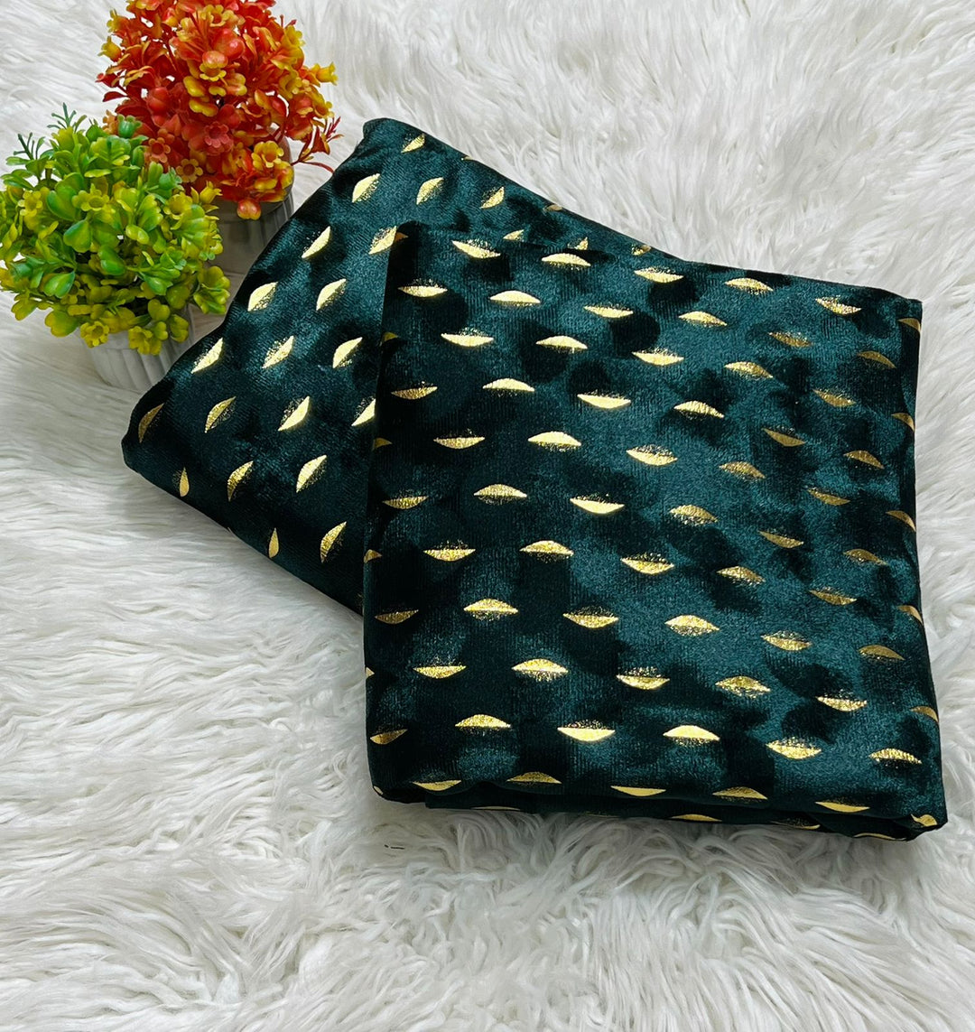 Premium Fency Export Quality Velvet 2pcs Green
