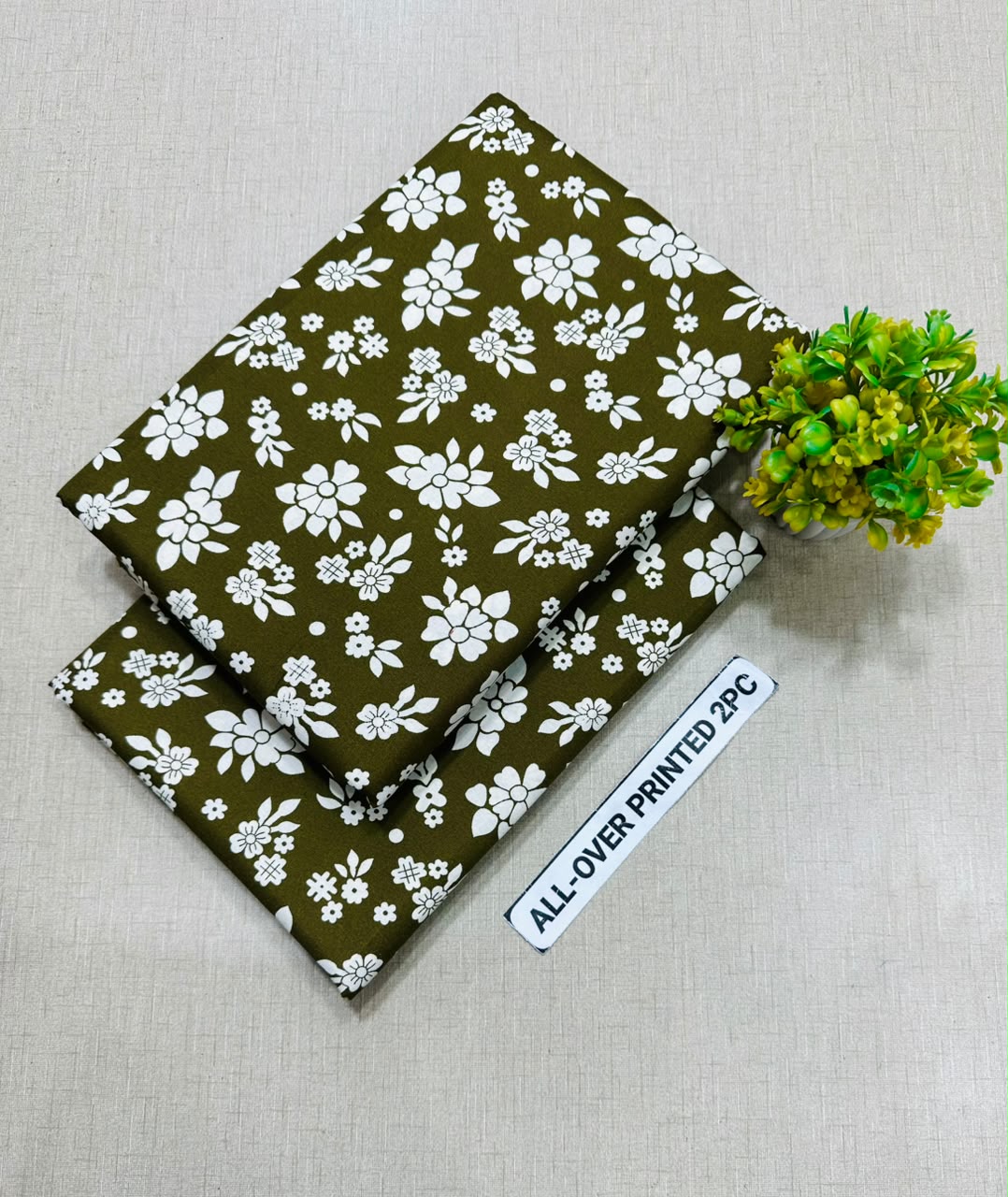 Summer Cotton All over 2pcs Premium MH White Floral