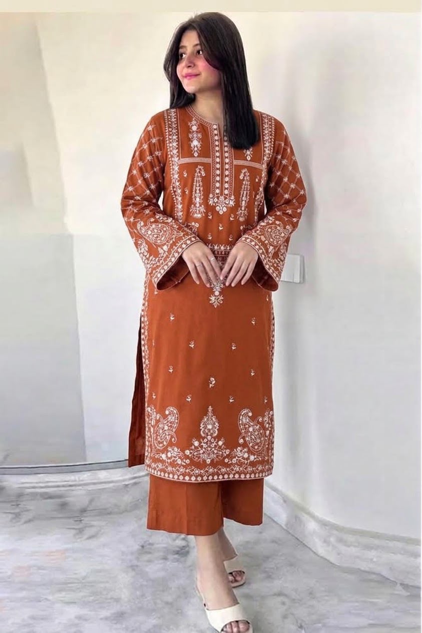 Winter Dhanak Embroidery 2pcs Suit AY00122