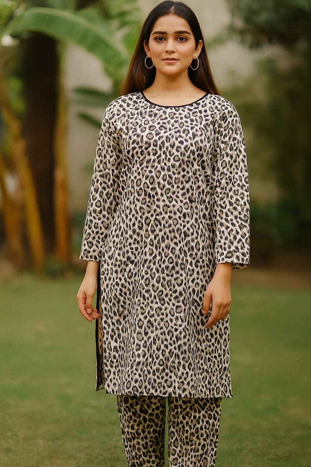 Micro Polo Cotton 2pcs Suit brown Choco Tiger