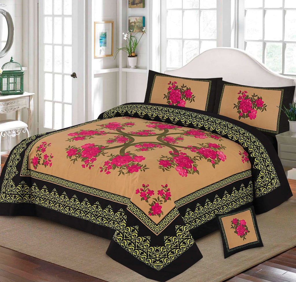 4Pcs 3D Panel Bedsheet Luxury King Size Bedsheets AYPN-00139