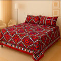 3D Leather Crystal Cotton Bedsheet AM3D-00418