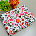 Summer Cotton All over 2pcs Premium Suit White Multi Florals