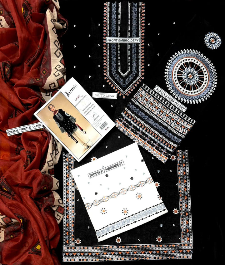 Summer Lawn Embroidery 3pcs Collection AYL3-10712