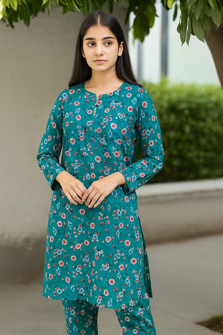 Micro Polo Cotton 2pcs Suit ZNK Roud Flrl