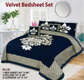 Luxury Velvet Jacquard 5Pcs Bedsheet Set