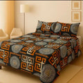 3D Leather Cotton Bedsheet AM3D-00197