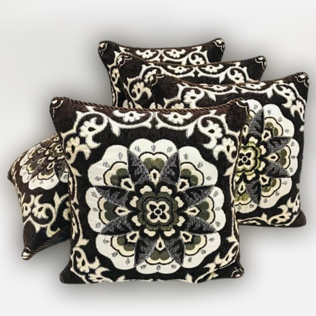 Luxury Velvet Jacquard Cushion Covers Pack of 5 AYCSH-00916