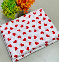 Summer Cotton All over 2pcs Premium Suit White Red Heart