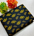 Summer Cotton All over 2pcs Premium Suit Black Gold Grain