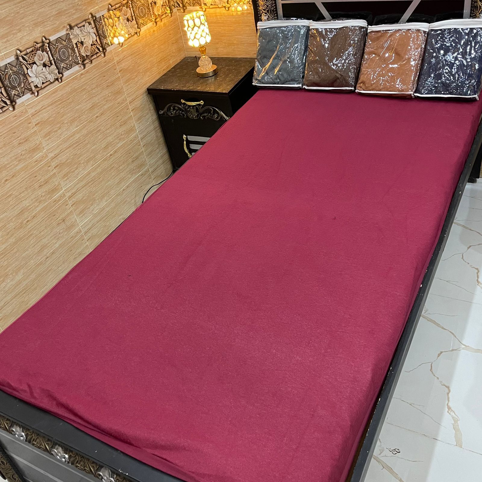 Terry Cotton Fitted Style Waterproof Mattress Protector Cover