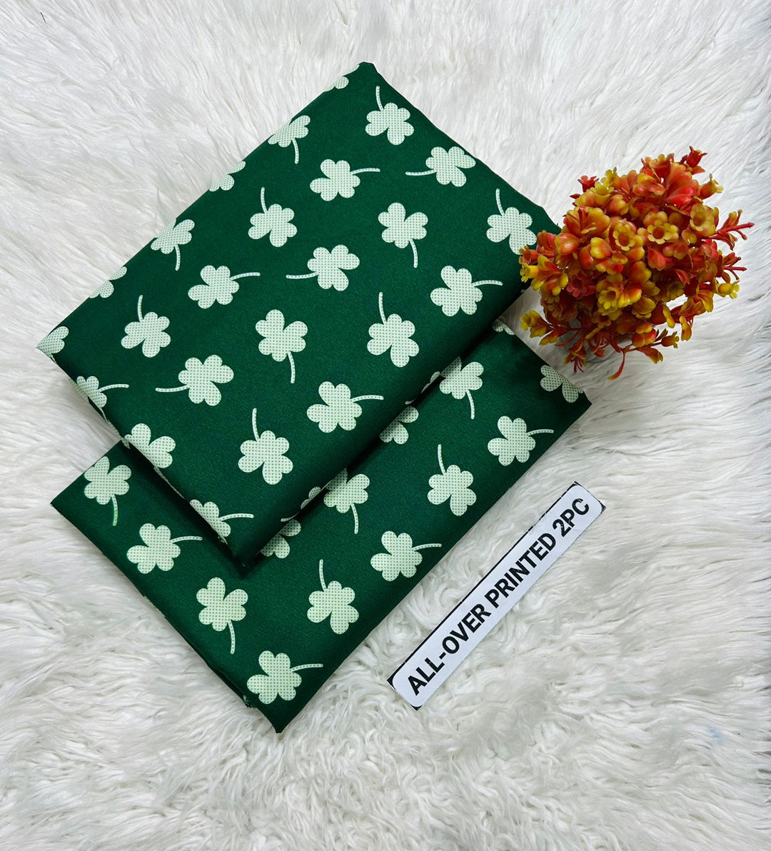 Summer Cotton All over 2pcs Premium Green PK White Flor NW