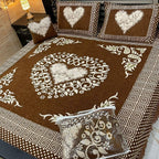 Sweetheart Luxury 4pcs Velvet Jacquard Bedsheet Set
